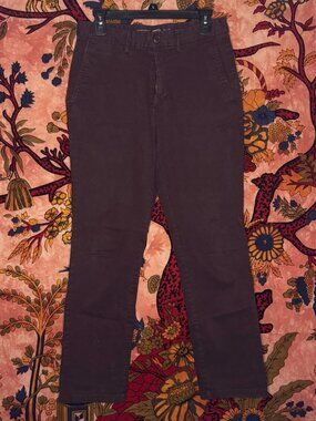 Brown/Purple Straight-Leg Old Navy Slacks
